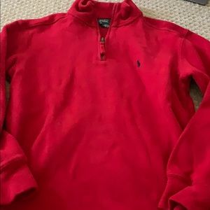 Youth Polo Ralph Lauren Red Dress Quarter Zip